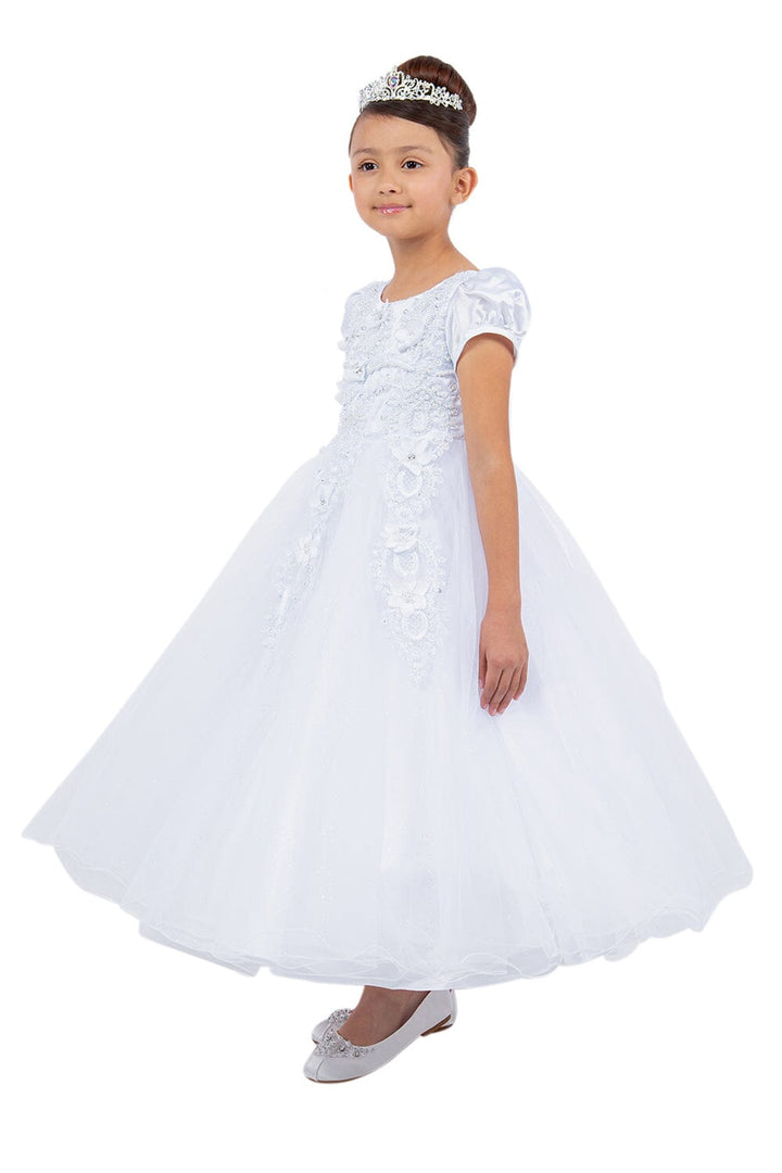 Girls 3D Applique Short Sleeve Dress by Cinderella Couture 2012