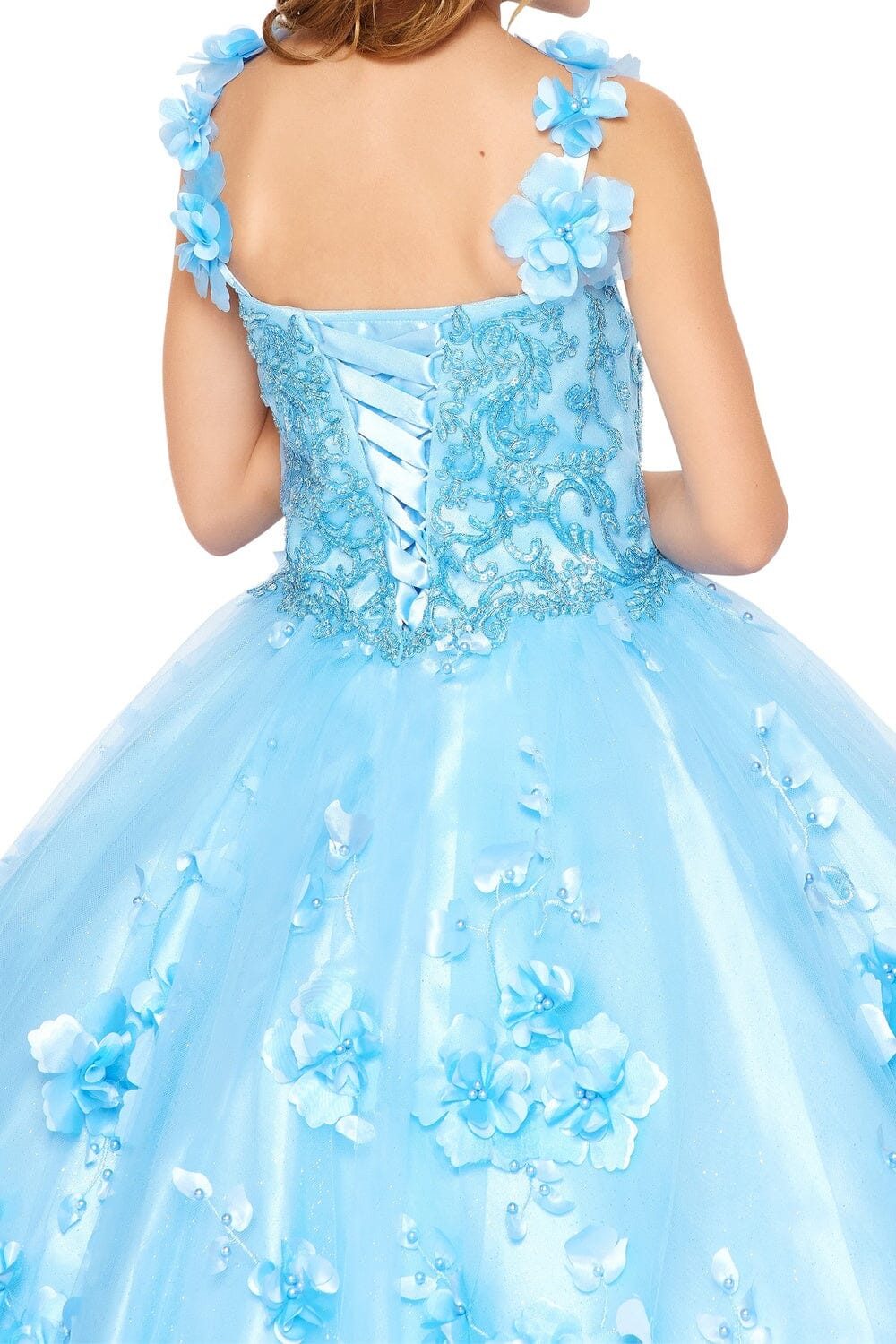 blue princess dress with cape Royal Blue Quinceaera Ball Gown with Off-Shoulder Cape and Floral Princess Dress