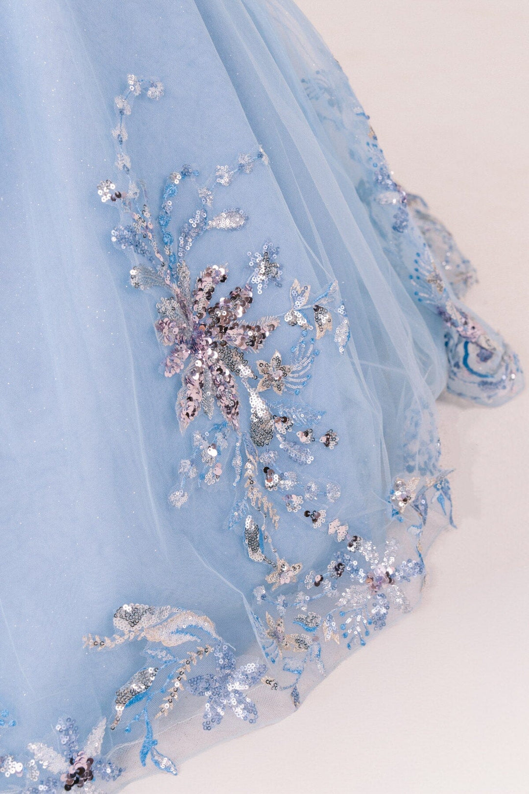 Girls 3D Floral Cold Shoulder Gown by Cinderella Couture 8125 - Outlet