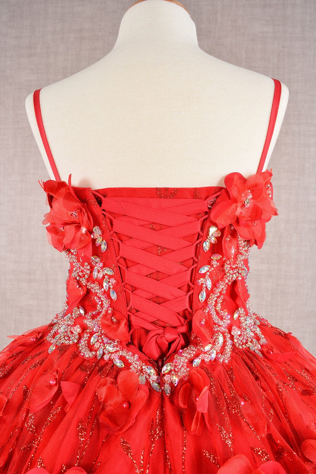 Girls 3D Floral Sleeveless Cloak Gown by Elizabeth K GK105