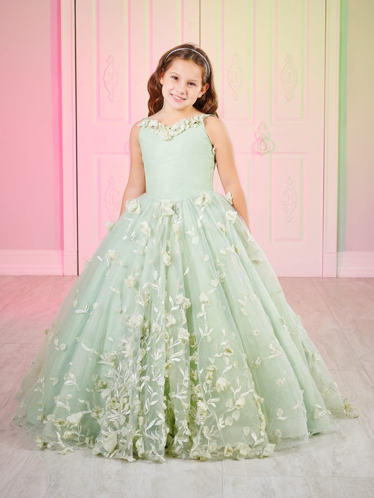 Girls 3D Floral Sweetheart Gown by Mini Quince 80012MQ – ABC Fashion