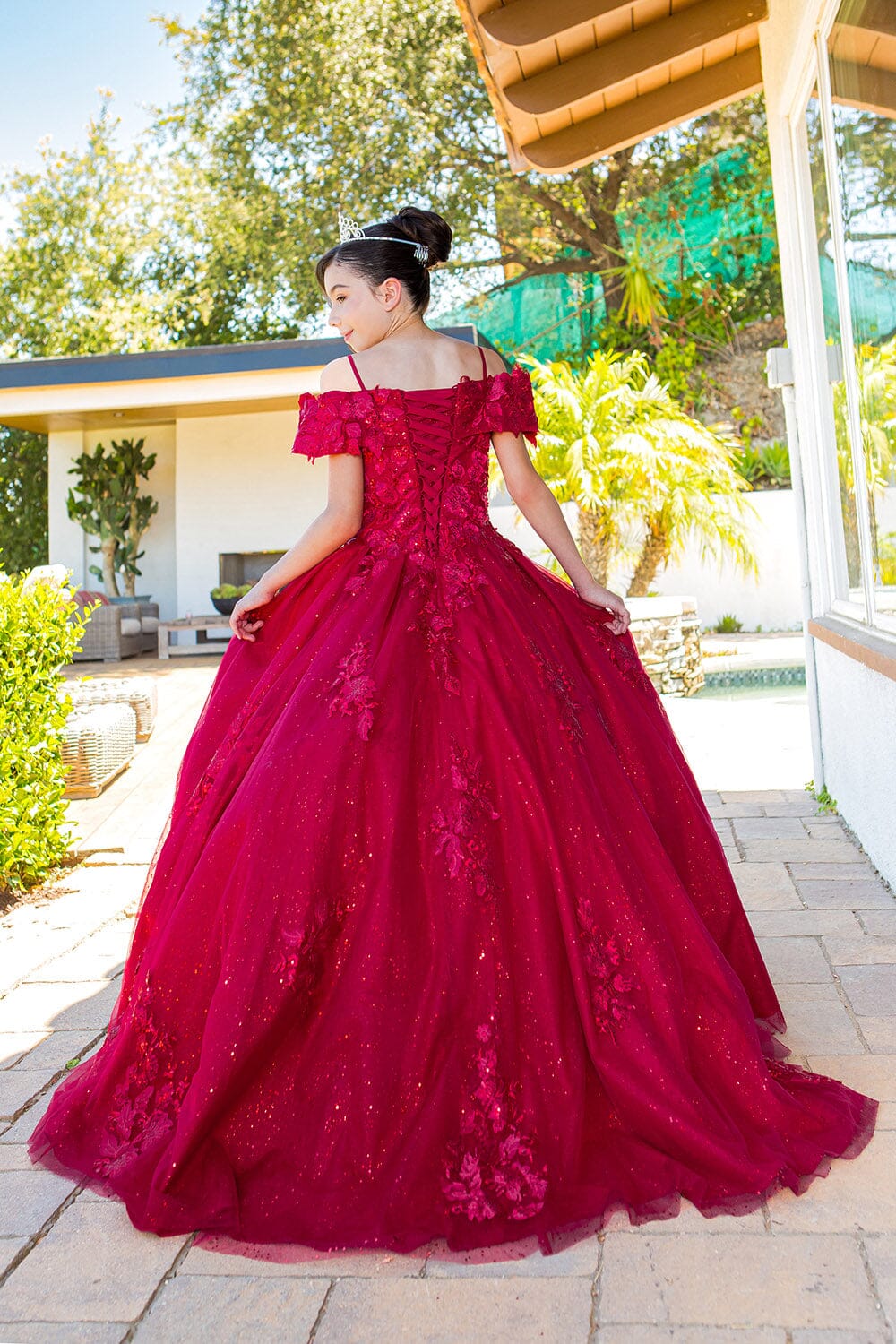 Red cinderella prom dress deals