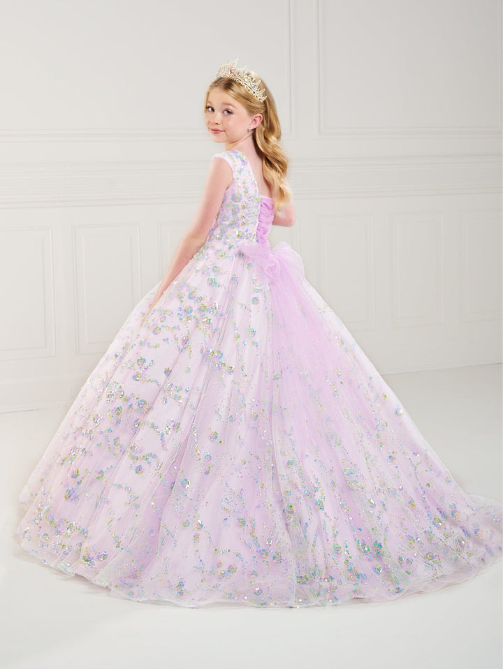 Girls Applique One Shoulder Gown by Tiffany Princess 13736