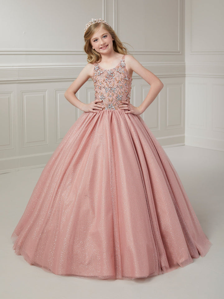 Girls Beaded Sleeveless Gown by Tiffany Princess 13723