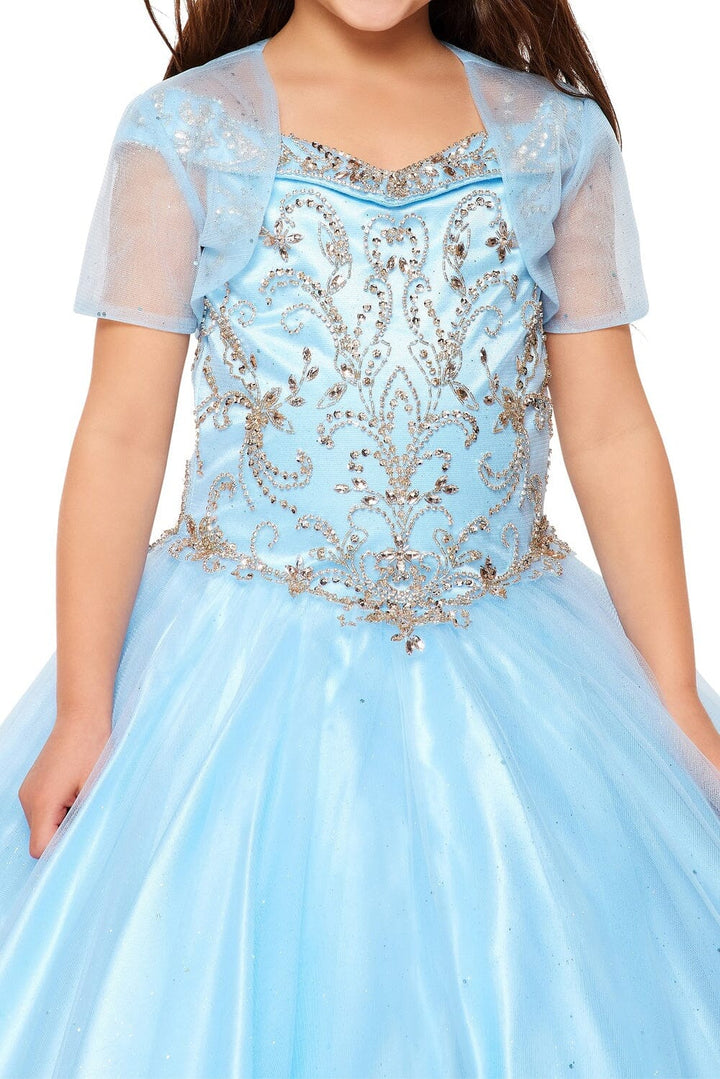 Girls Cold Shoulder Ball Gown by Cinderella Couture 8017