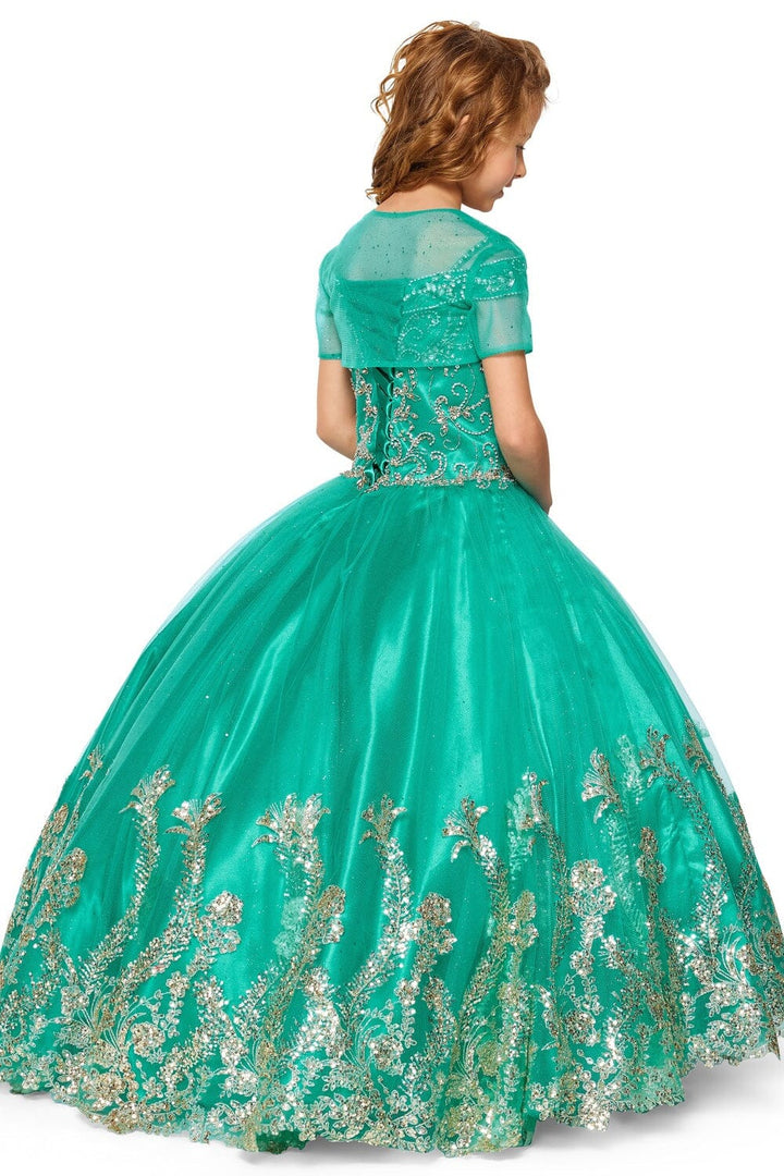 Girls Cold Shoulder Ball Gown by Cinderella Couture 8017