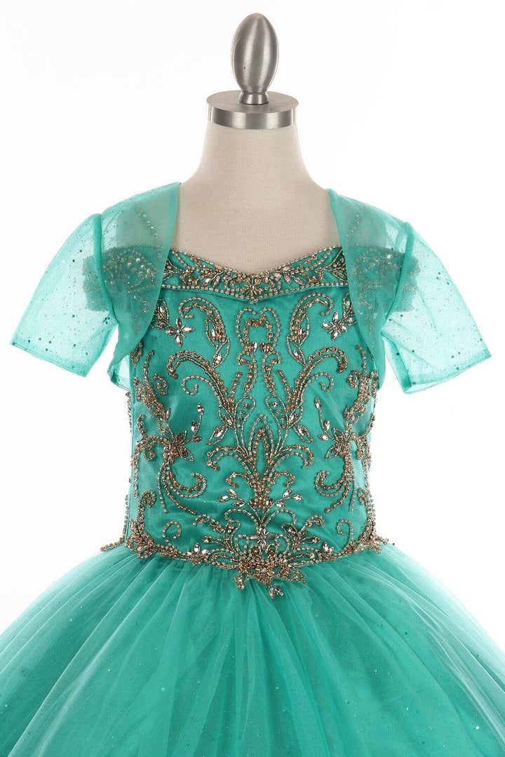 Girls Cold Shoulder Ball Gown by Cinderella Couture 8017