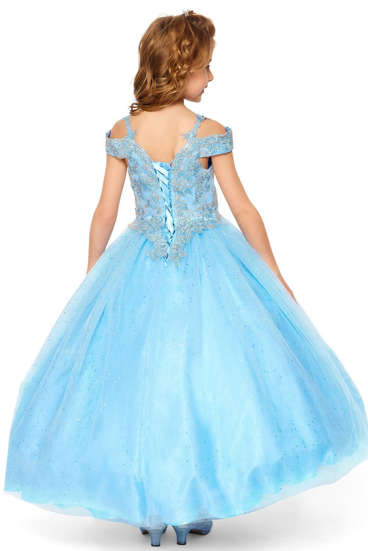 Girls Cold Shoulder Ball Gown by Cinderella Couture 8028