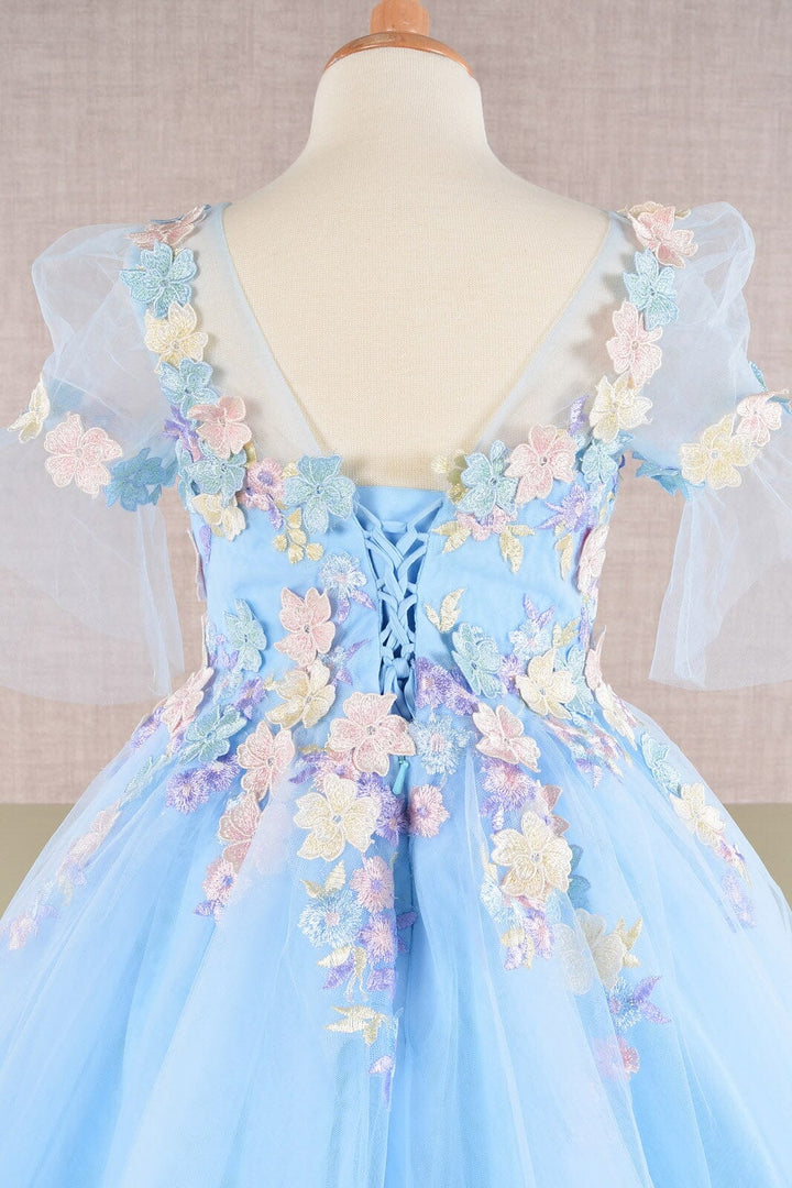 Girls Embroidered Short Sleeve Gown by Elizabeth K GK107