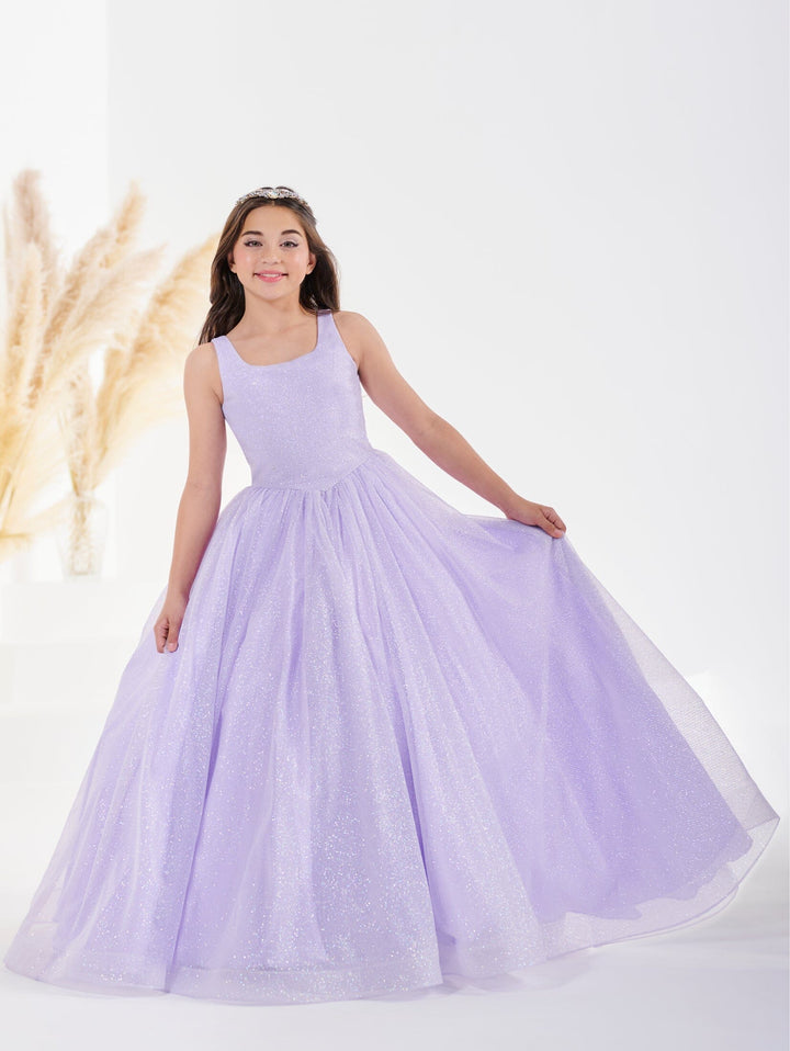 Girls Glitter Sleeveless Gown by Tiffany Princess 13684