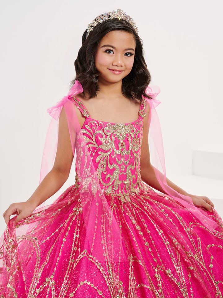 Girls Glitter Sleeveless Gown by Tiffany Princess 13695