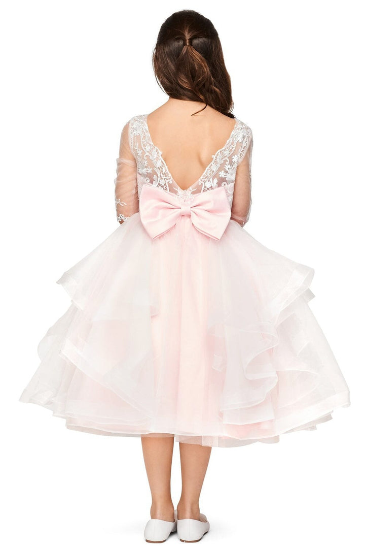Girls Layered Short Lace Bodice Dress by Cinderella Couture 5075