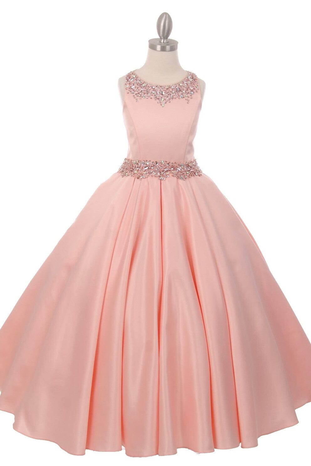 Girls A-line Sleeveless Satin dress main image 0