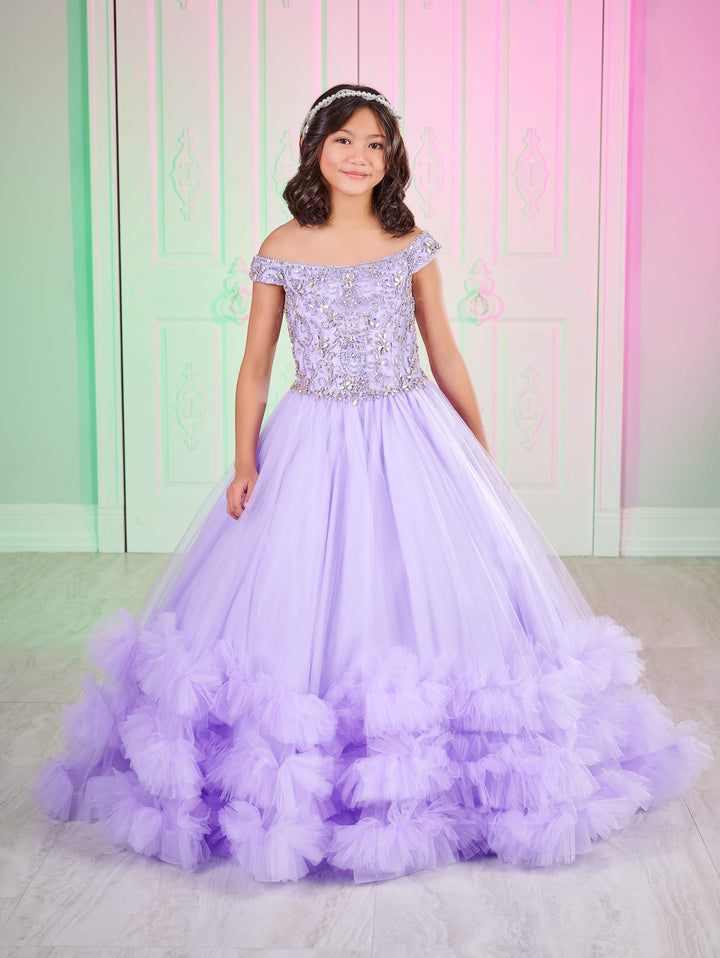 Girls Off Shoulder Gown by Mini Quince 80001MQ