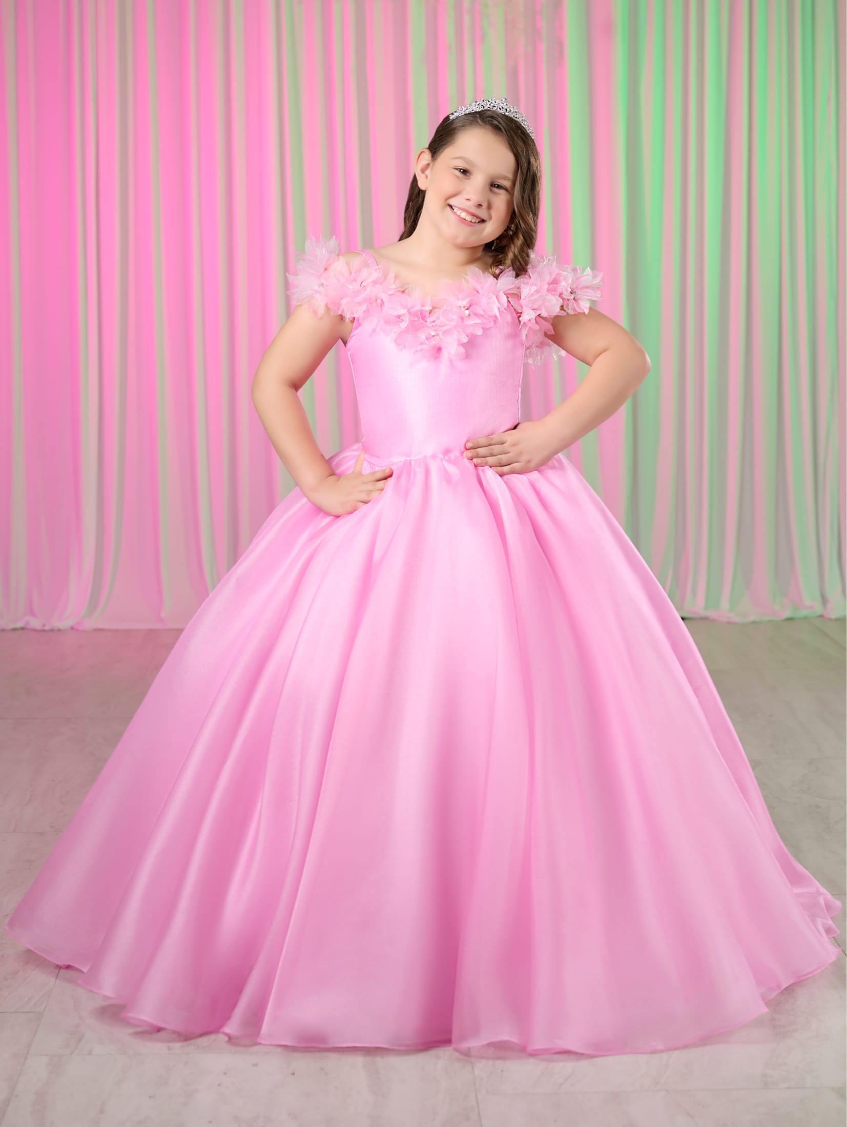 Princess様 Girls Off Shoulder Gown by Tiffany Princess 13772 – ABC Fashion