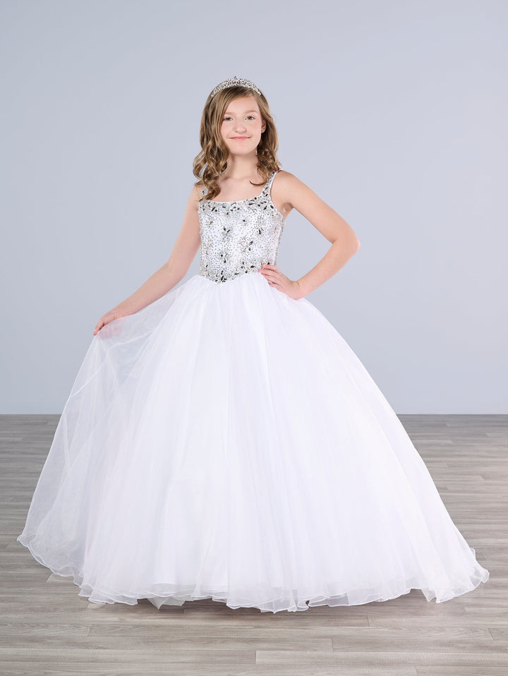 Girls Organza Sleeveless Gown by Tiffany Princess 13798