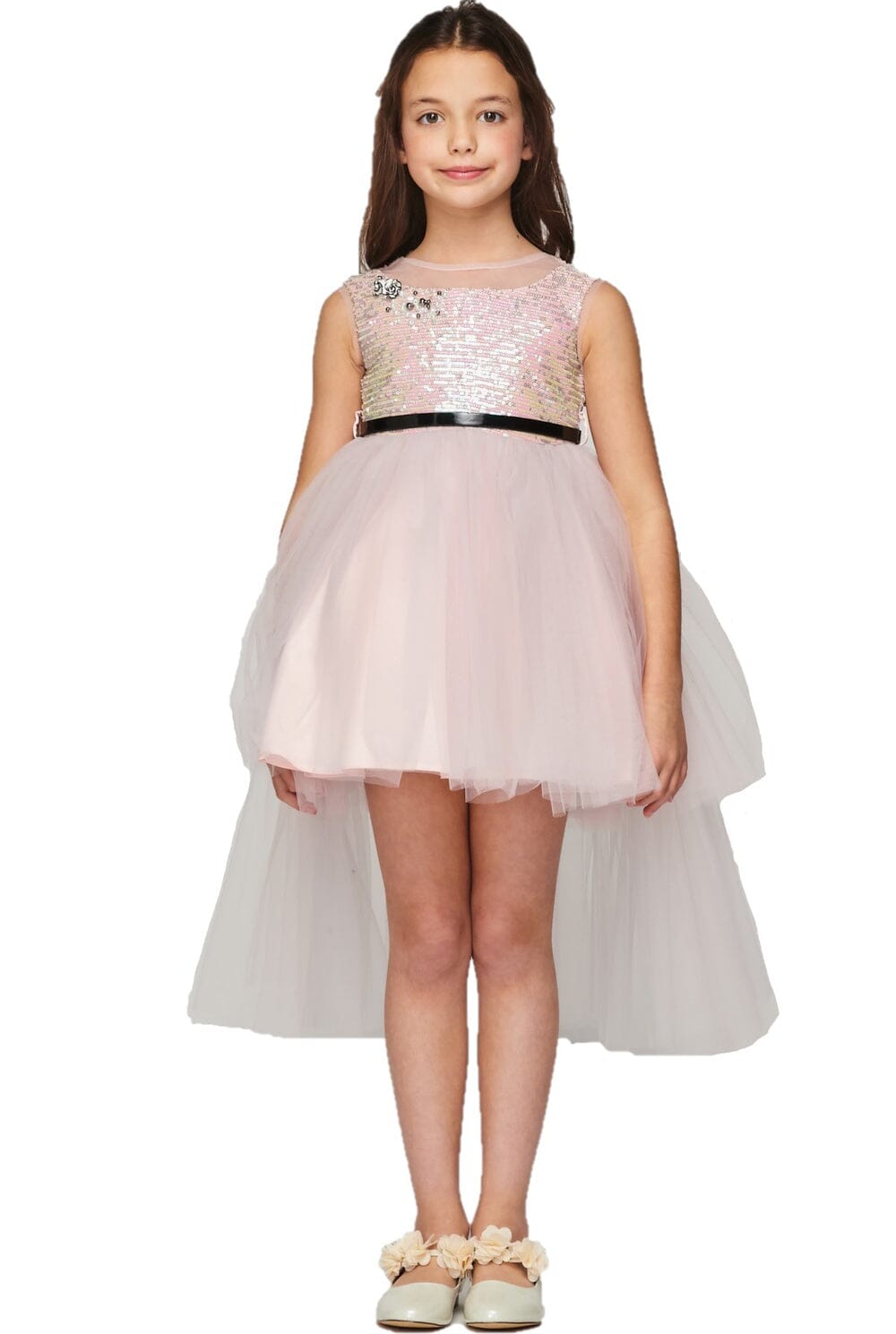 Girls Sequin High Low Dress by Cinderella Couture 5098