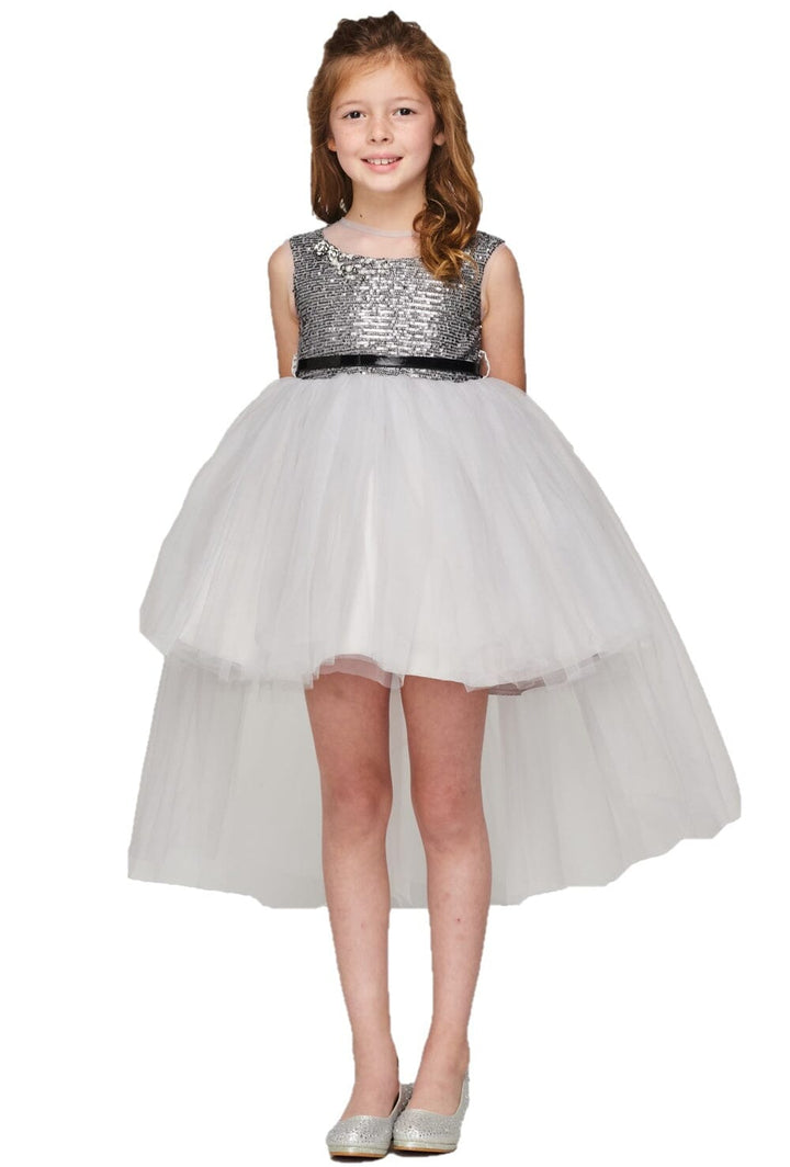 Girls Sequin High Low Dress by Cinderella Couture 5098