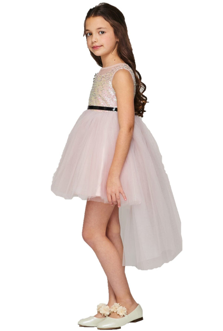 Girls Sequin High Low Dress by Cinderella Couture 5098
