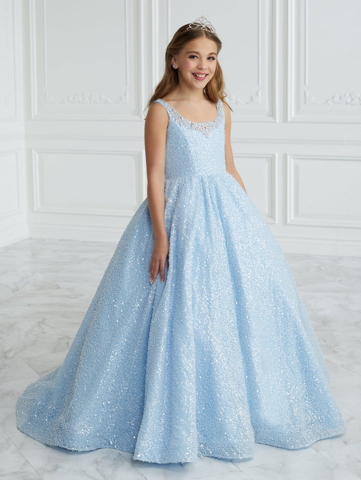 Girls Sequin Sleeveless Gown by Tiffany Princess 13683