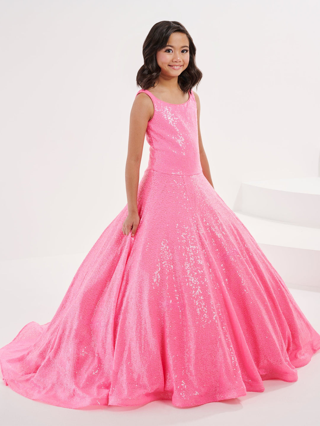 Girls Sequin Sleeveless Gown by Tiffany Princess 13707