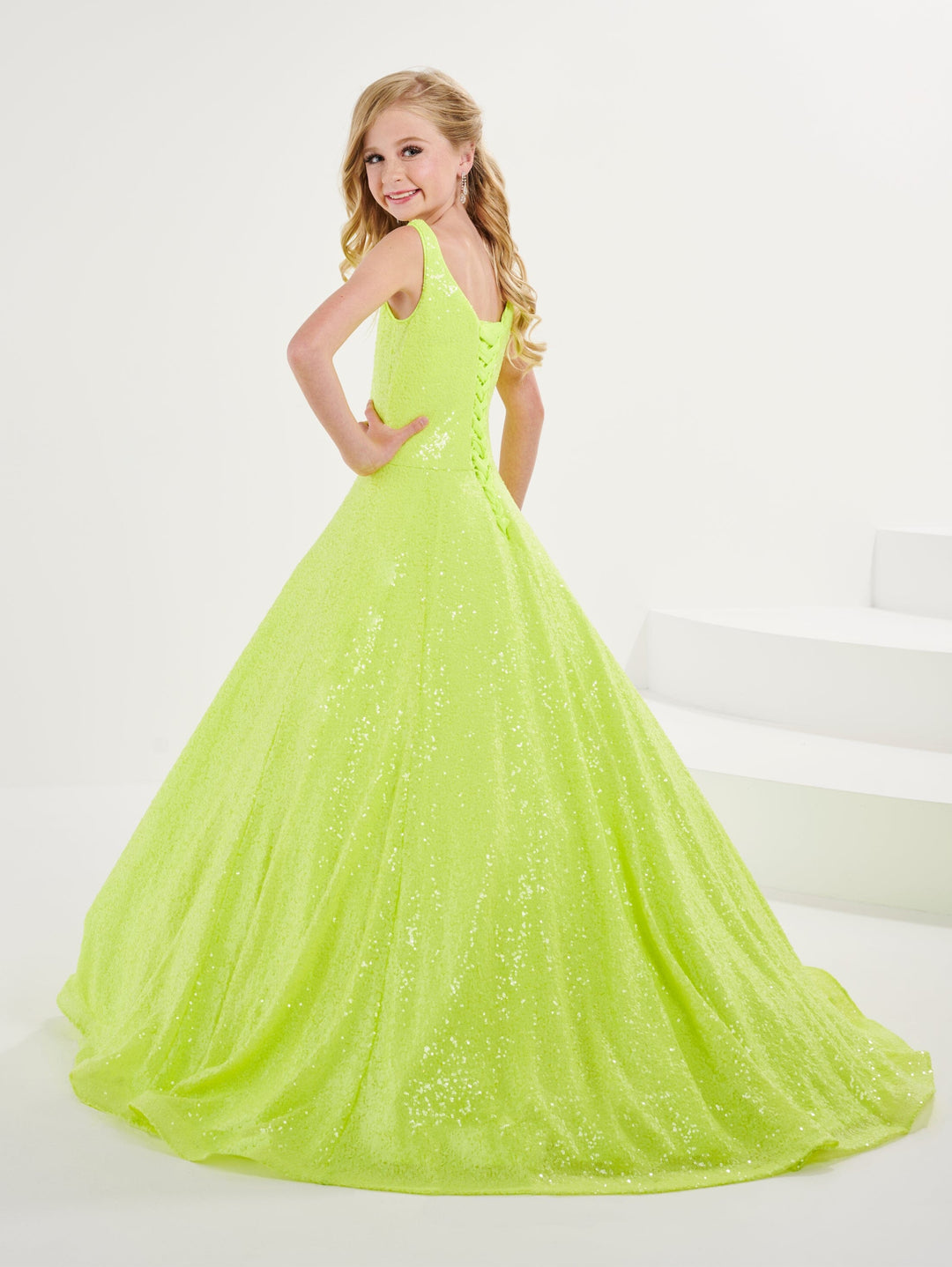 Girls Sequin Sleeveless Gown by Tiffany Princess 13707