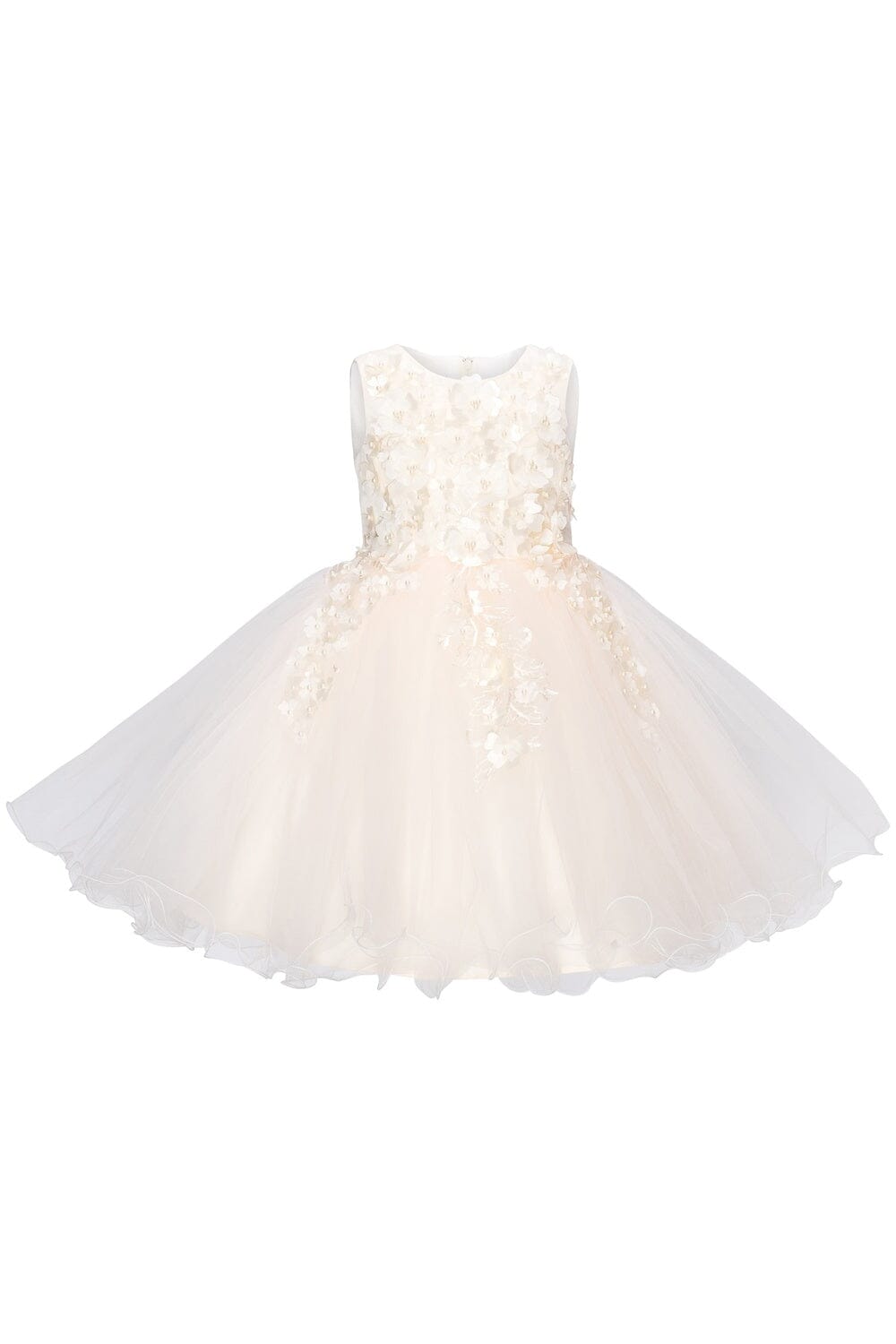 Girls Short 3D Floral Dress by Cinderella Couture 9122