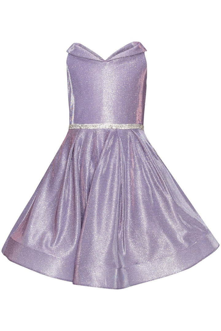 Girls Short Off Shoulder Metallic Dress by Cinderella Couture 8012