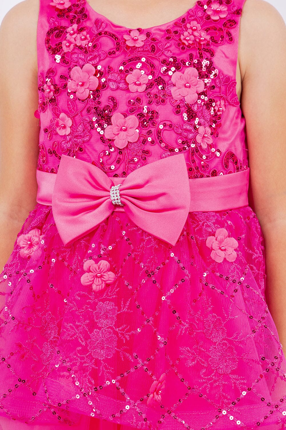 Girls Short Sequin Applique Dress by Cinderella Couture 9131