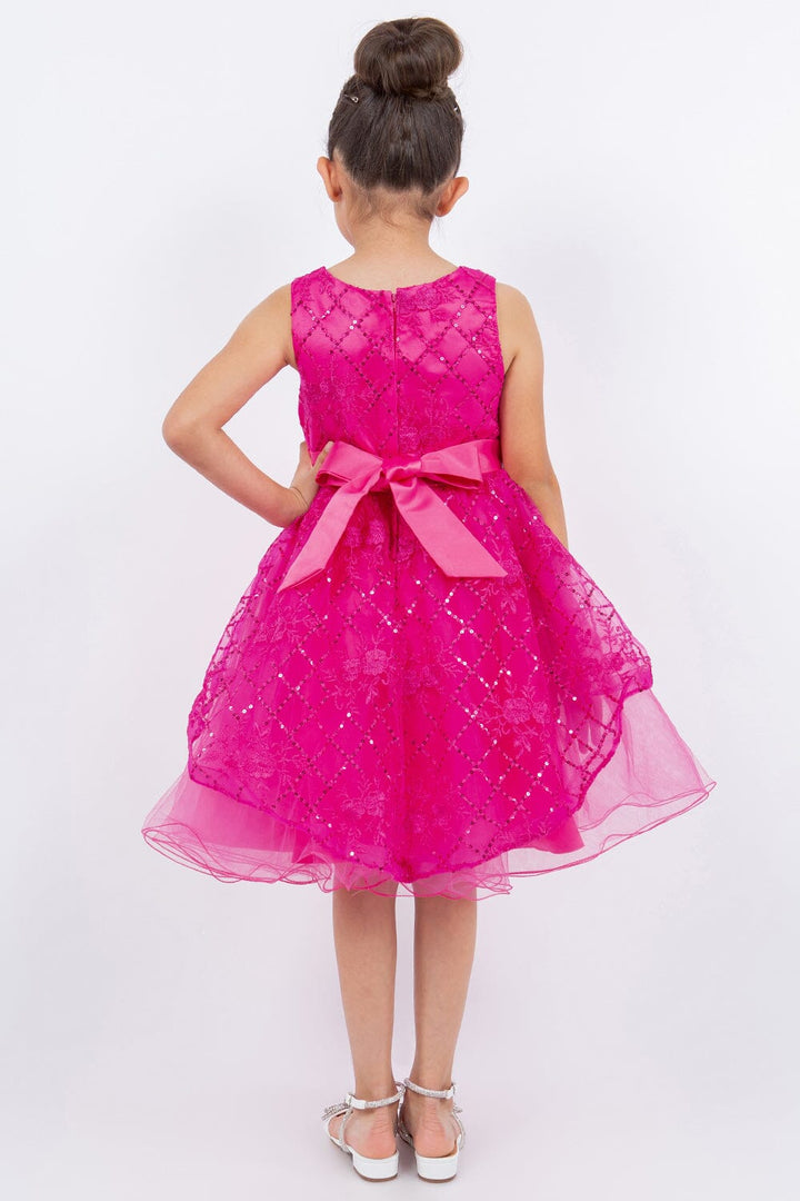 Girls Short Sequin Applique Dress by Cinderella Couture 9131