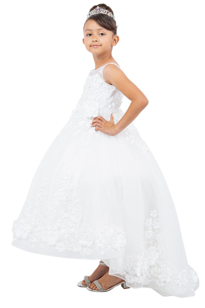 Girls Sleeveless High Low Gown by Cinderella Couture 9153