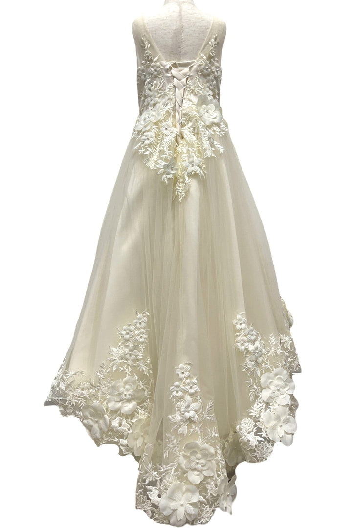 Girls Sleeveless High Low Gown by Cinderella Couture 9153