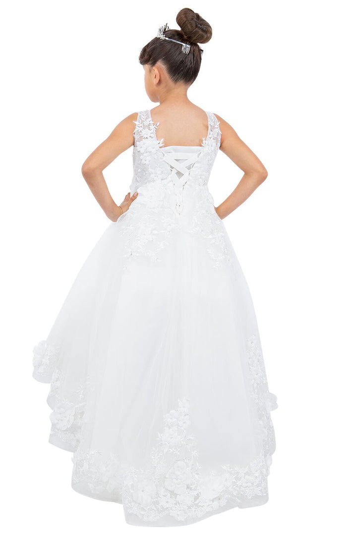 Girls Sleeveless High Low Gown by Cinderella Couture 9153