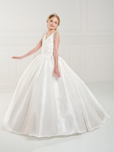 Girls Sleeveless Taffeta Gown by Tiffany Princess 13746