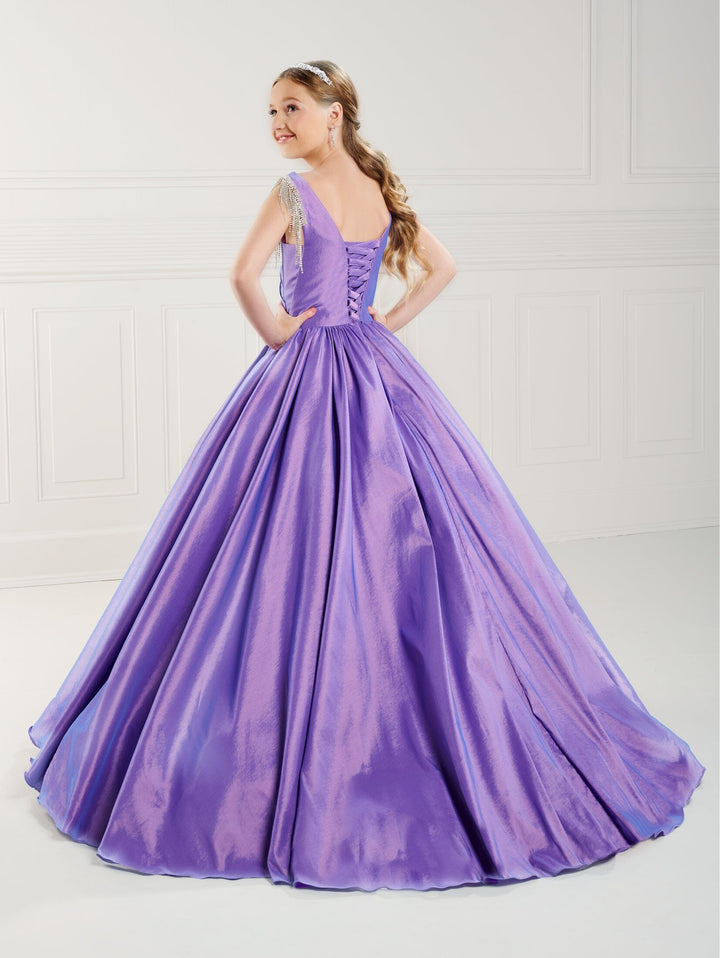 Girls Sleeveless Taffeta Gown by Tiffany Princess 13746