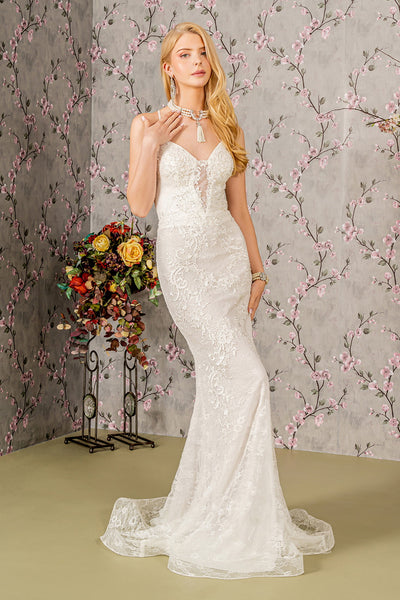 Embroidered Sleeveless Lace Bridal Gown by GLS Gloria GL3442