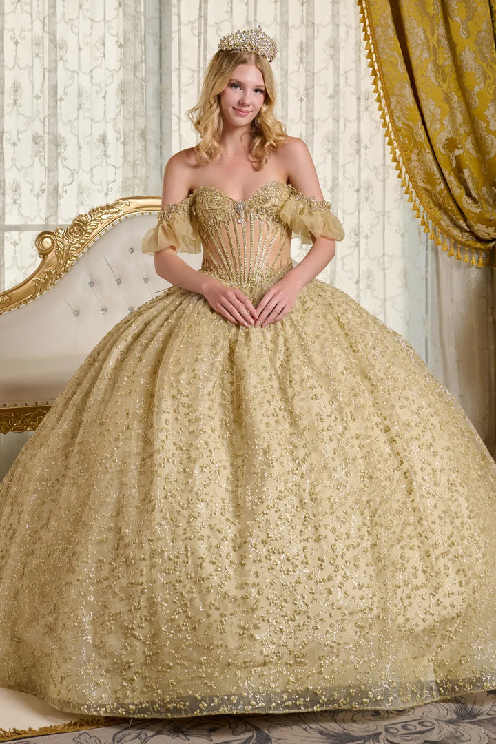 Off Shoulder Ball Gown by Elizabeth GL3632