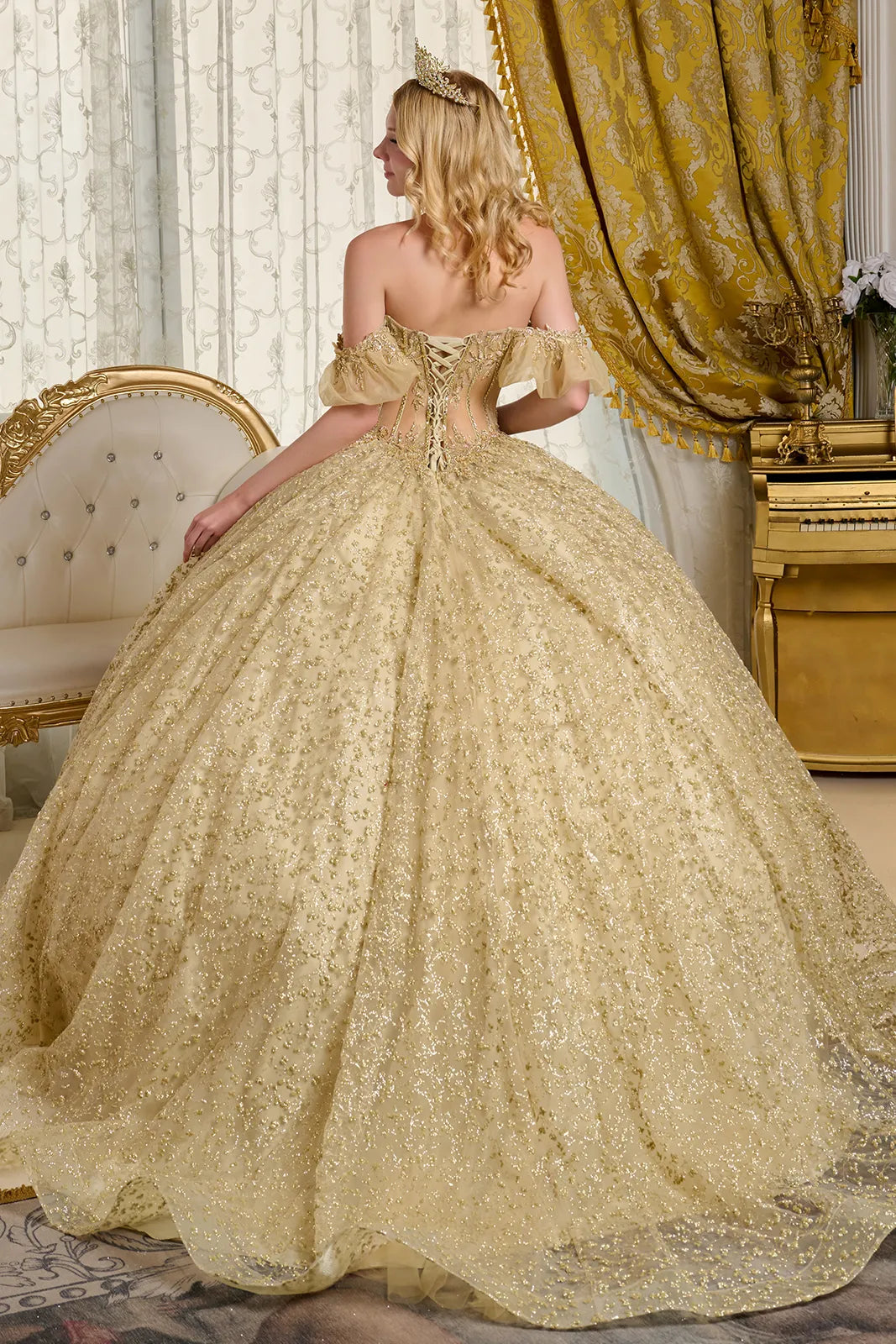 Off Shoulder Ball Gown by Elizabeth GL3632