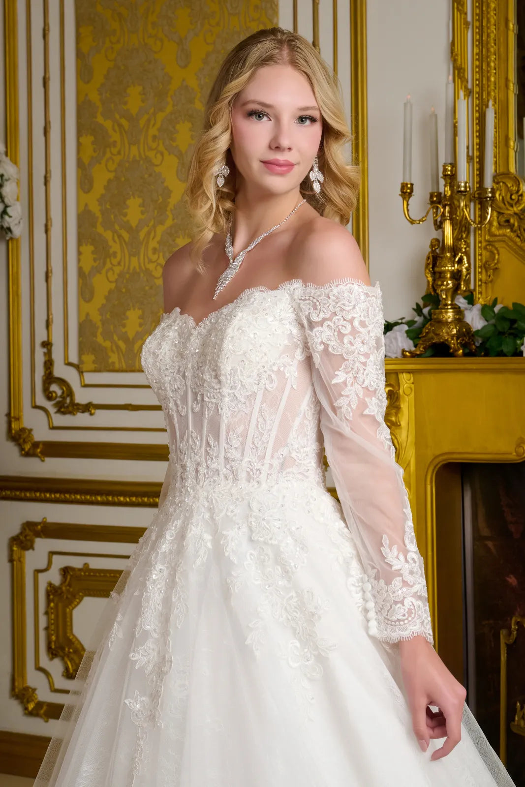Off Shoulder Bridal Gown by GLS Gloria GL3653