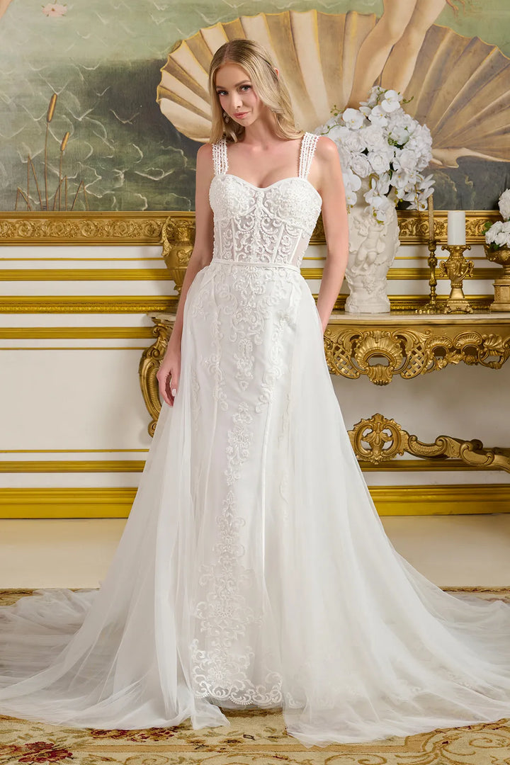 Sleeveless Bridal Overskirt Gown by GLS Gloria GL3654