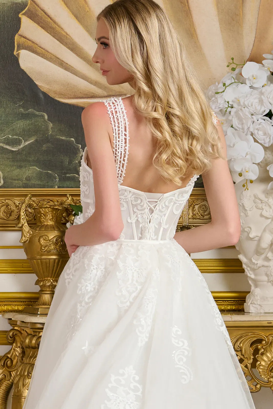 Sleeveless Bridal Overskirt Gown by GLS Gloria GL3654