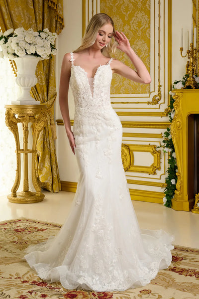 Elizabeth K Fitted Bridal Gown GL3658 - Formal Dress Shops Off White / M Elizabeth K Fitted Bridal Gown GL3658 - Formal Dress Shops Off White / M