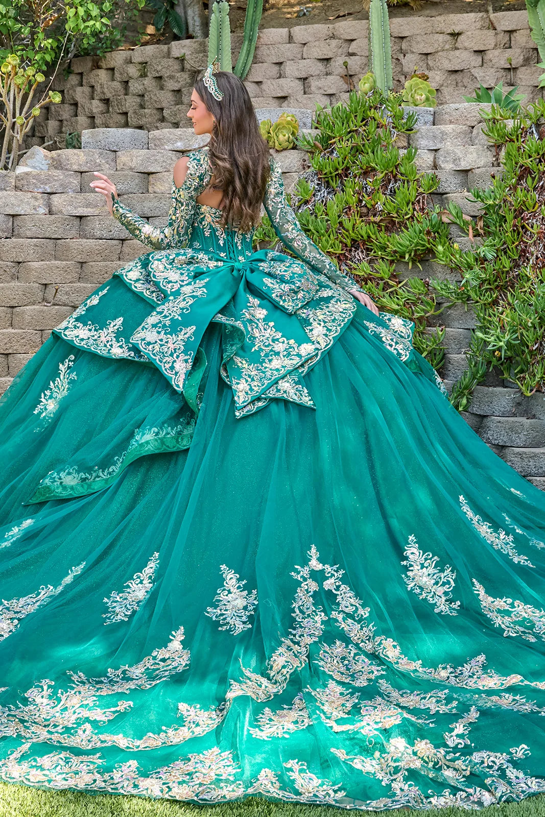 Strapless Bolero Ball Gown by Elizabeth K GL3800