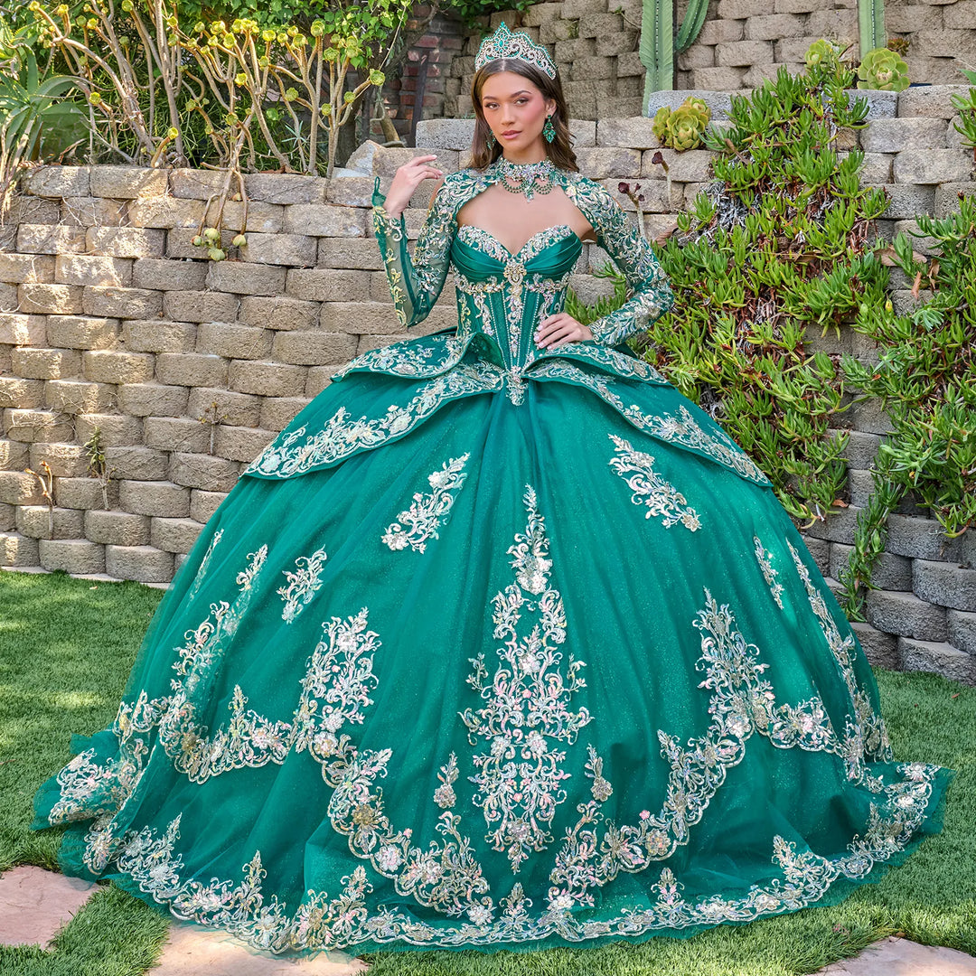 Strapless Bolero Ball Gown by Elizabeth K GL3800 ABC Fashion Strapless Bolero Ball Gown by Elizabeth K GL3800 ABC Fashion
