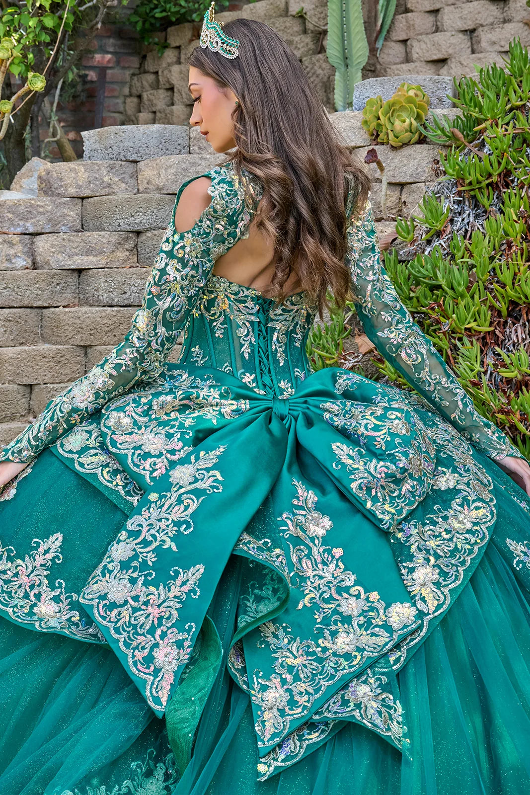 Strapless Bolero Ball Gown by Elizabeth K GL3800