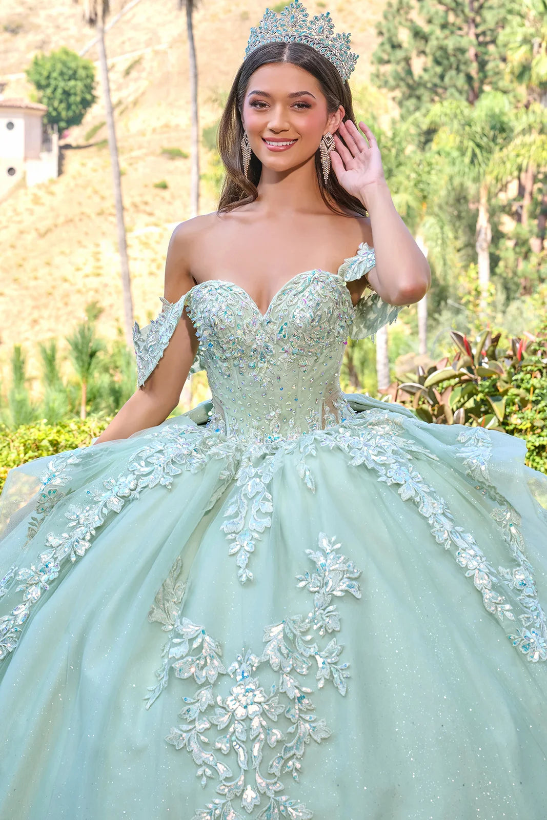 Off Shoulder Ball Gown by Elizabeth K GL3815