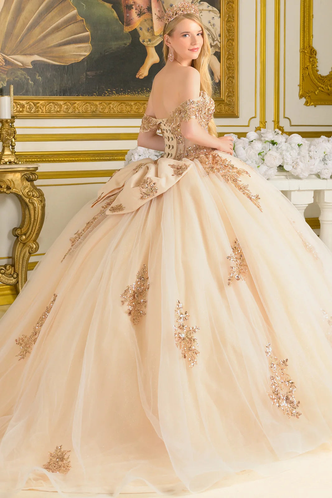 Off Shoulder Ball Gown by Elizabeth K GL3816