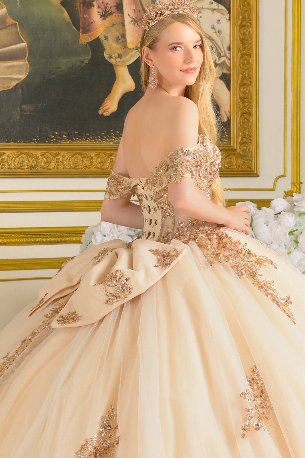 Off Shoulder Ball Gown by Elizabeth K GL3816