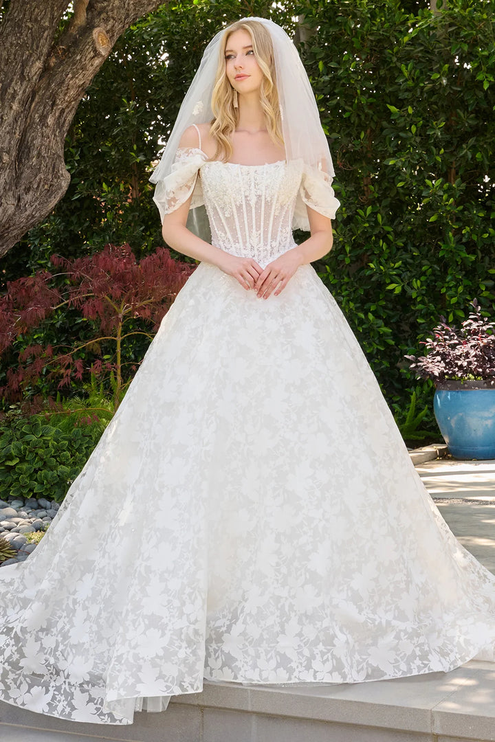 Cold Shoulder A-line Bridal Gown by GLS Gloria GL3840