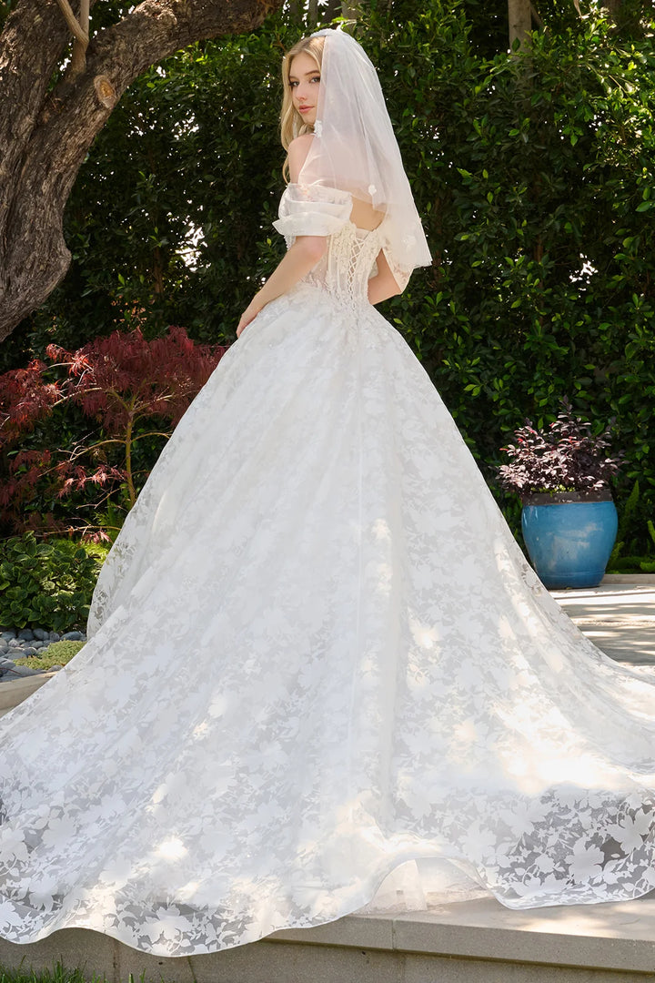 Cold Shoulder A-line Bridal Gown by GLS Gloria GL3840